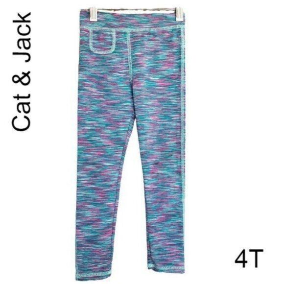 Girls Legging Space Dyed Rainbow 4T - Picture 1 of 6